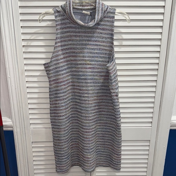 Akemi + Kin Sweaters - Akemi & Kin colorful Striped Sleeveless Turtleneck Sweater dress M